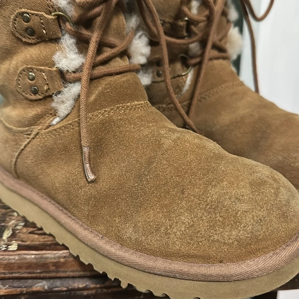 UGG Kids Sophy Shearling Boots - Chestnut
